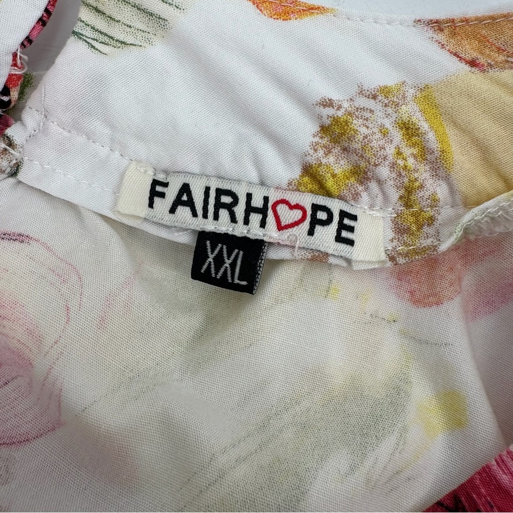 Fairhope Blouse Women’s XXL Pink Floral Ruffle Sleeve Braid Spring Top Feminine - Picture 5 of 15